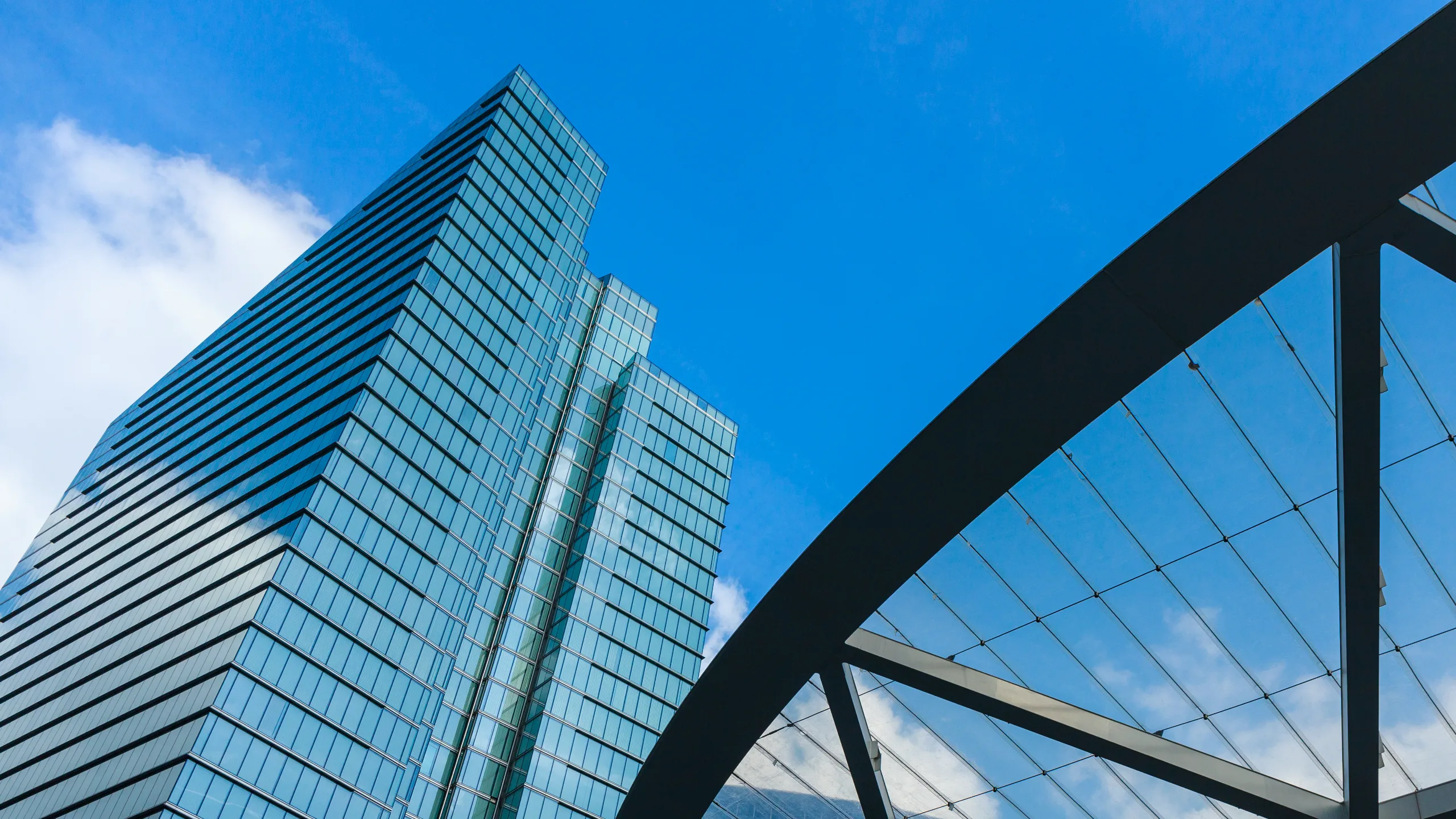 Financial district architecture in Brussels, Belgium