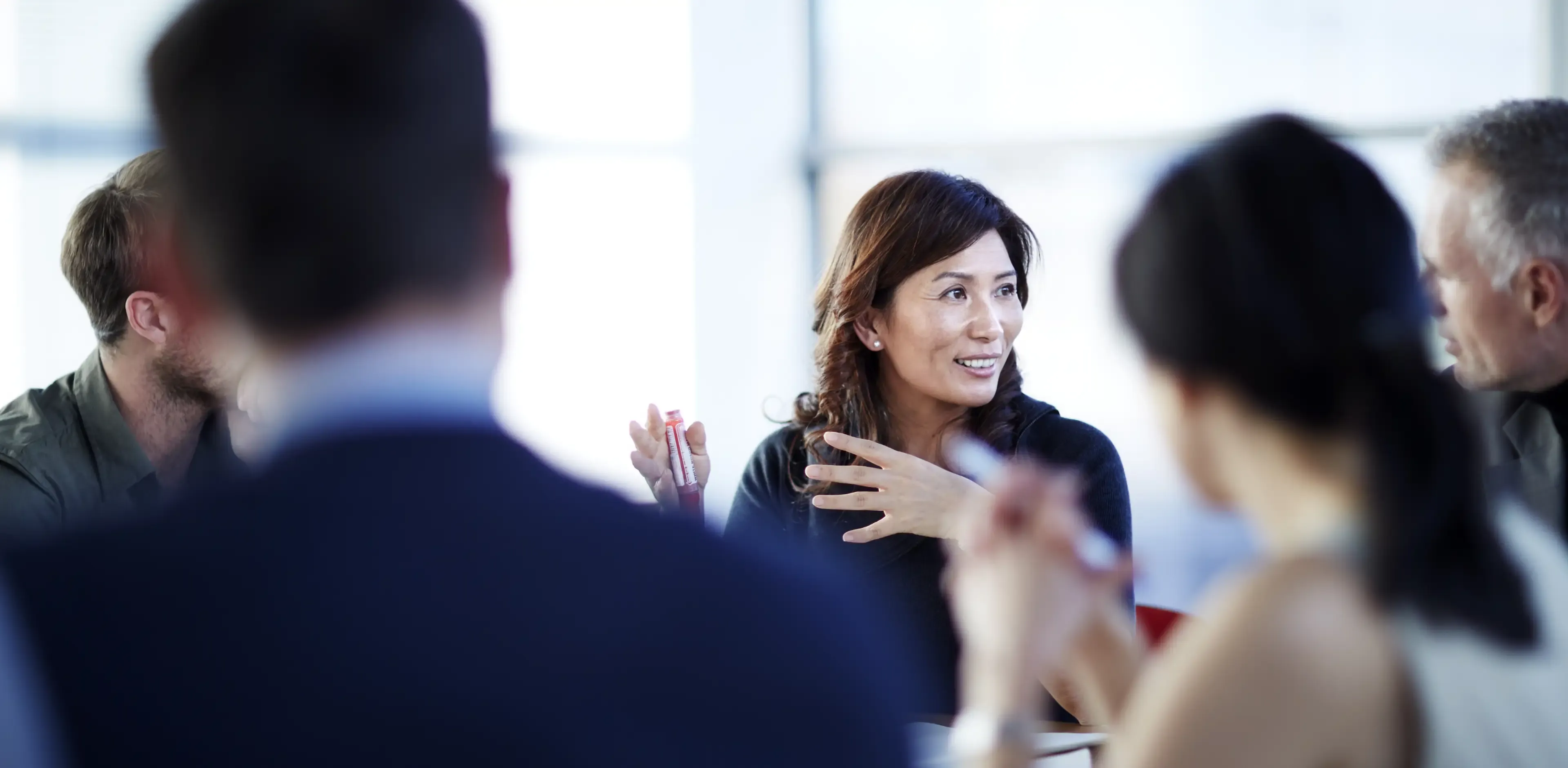 Business people talking in a meeting