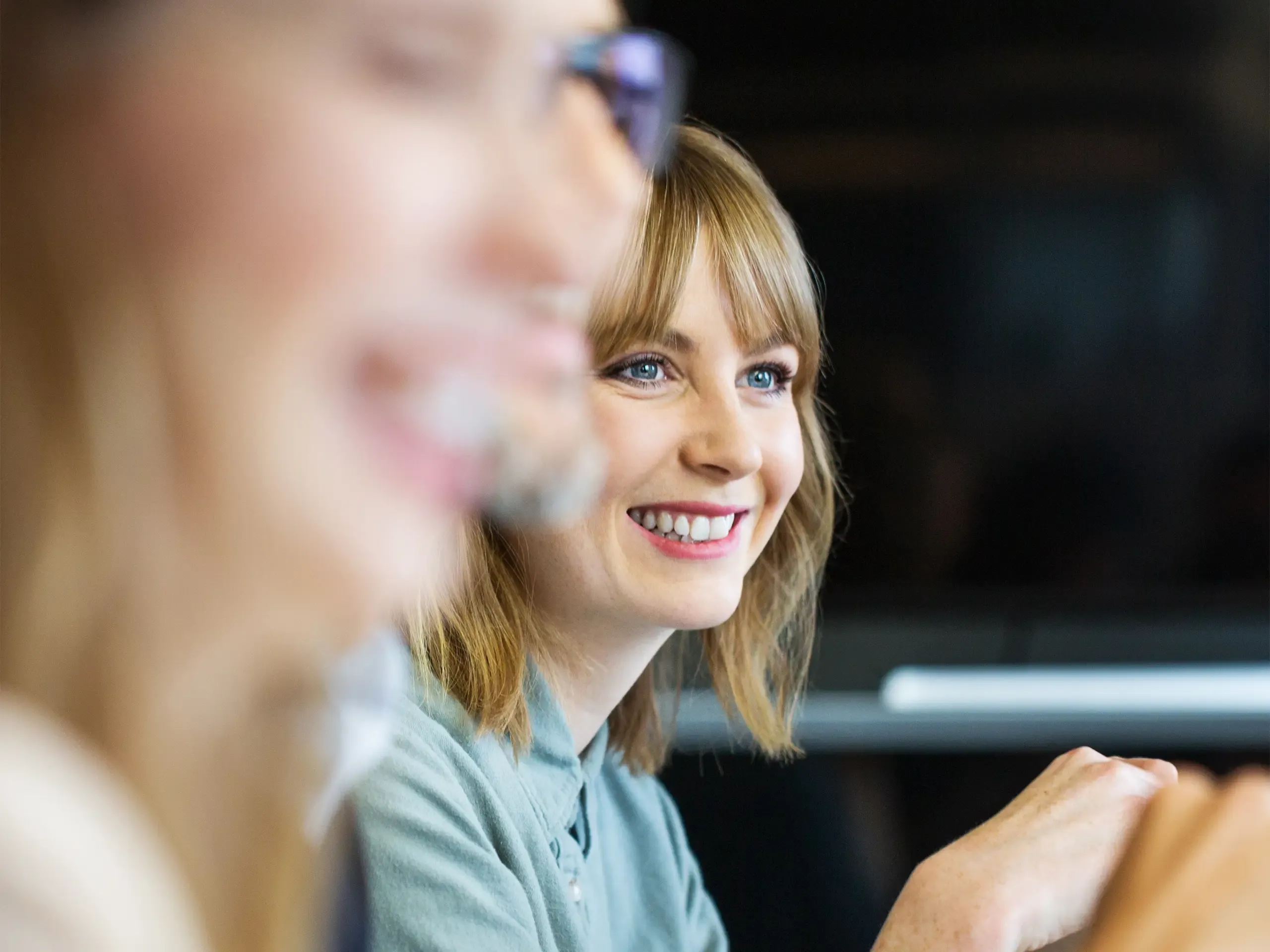 Businesswoman in a meeting Businesswoman in a meeting